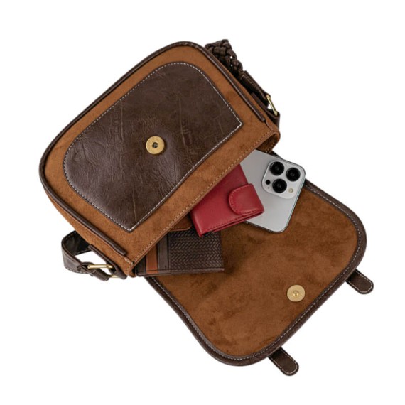 Mala de Tiracolo LOIS Alhambra Castanha | Ref. 237.32758501