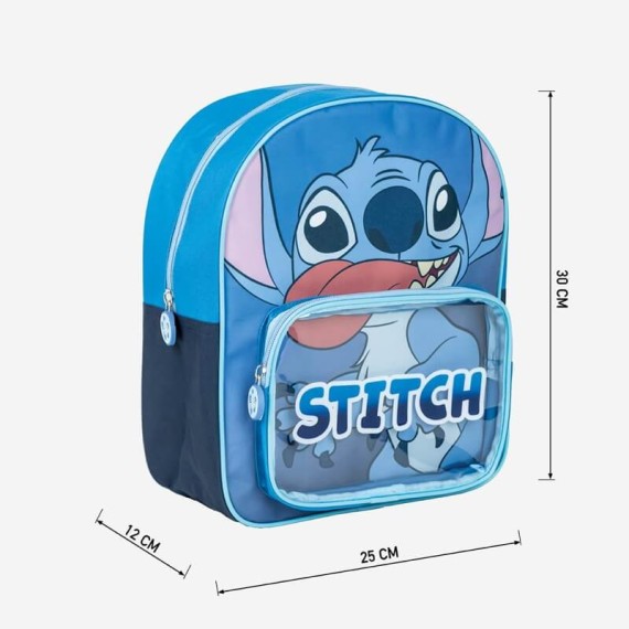 Mochila Infantil 30cm STITCH Azul | Ref. 299.2100005104