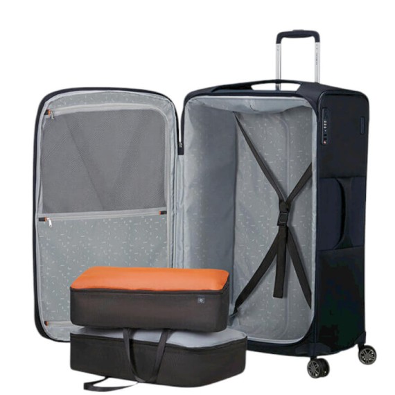 SAMSONITE Mala Viagem Grande 78cm 4R Exp Re-Lite Azul Escuro | Ref. 92.154968-1549