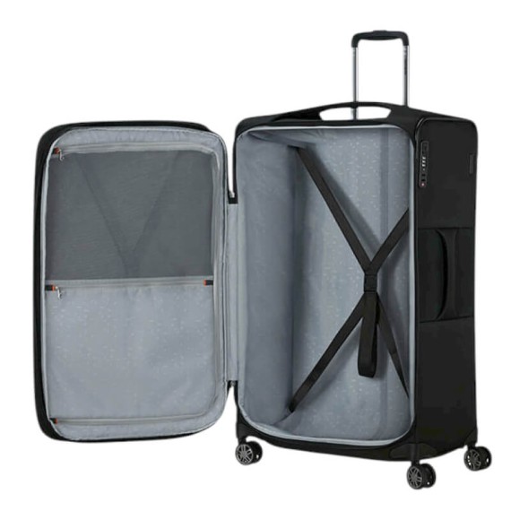 SAMSONITE Mala Viagem Grande 78cm 4R Exp Re-Lite Preta | Ref. 92.154968-1041