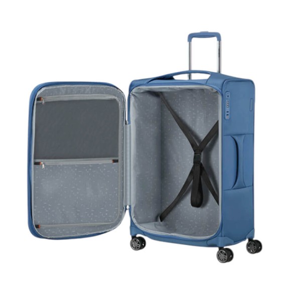 SAMSONITE Mala Viagem Média 67cm 4R Exp Re-Lite Azul Carpi | Ref. 92.154967-6187