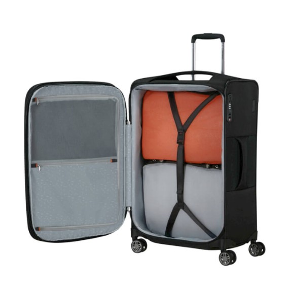 SAMSONITE Mala Viagem Média 67cm 4R Exp Re-Lite Preta | Ref. 92.154967-1041