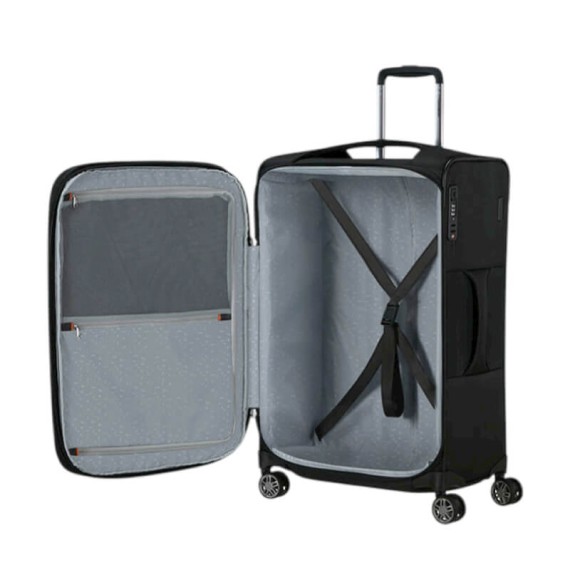 SAMSONITE Mala Viagem Média 67cm 4R Exp Re-Lite Preta | Ref. 92.154967-1041