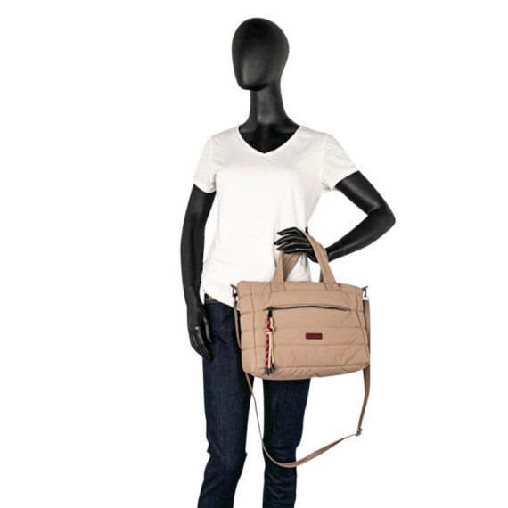 Mala de Mão c/ Tiracolo SKPAT Brescia Taupe | Ref. 237.32774102