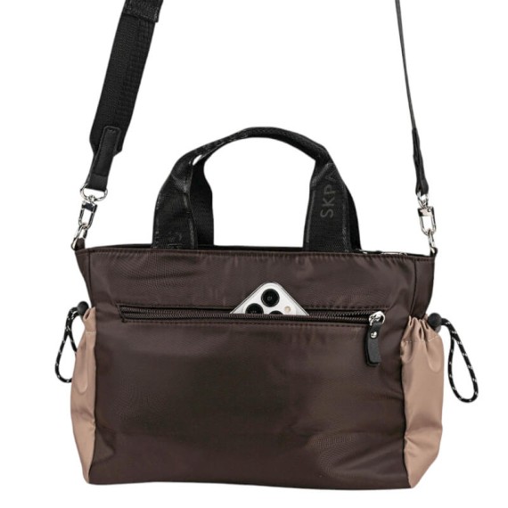Mala de Mão c/ Tiracolo SKPAT Mersey Castanha | Ref. 237.32814102
