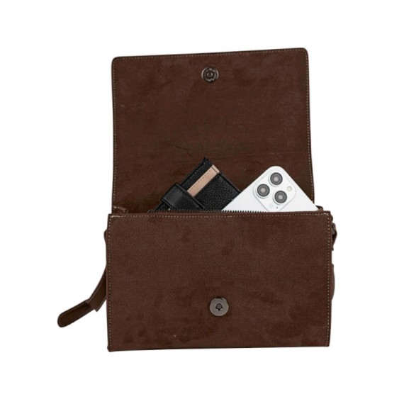 Mala de Tiracolo c/ Pala LOIS Deerfield Castanho Escuro | Ref. 237.32767804