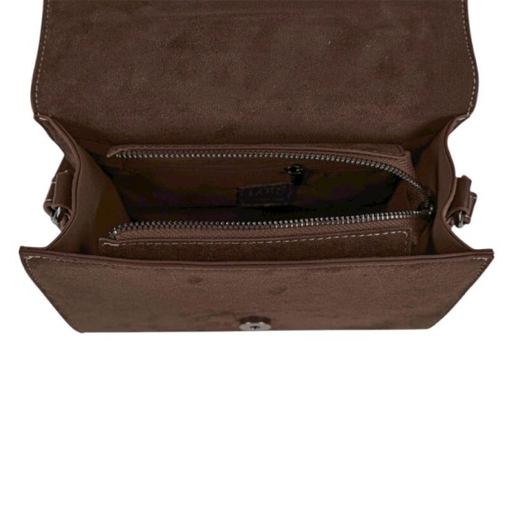 Mala de Tiracolo c/ Pala LOIS Deerfield Castanho Escuro | Ref. 237.32767804