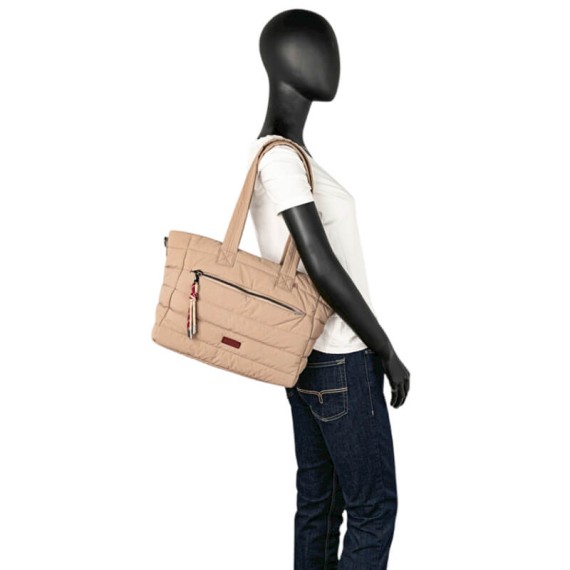 Saco de Ombro Shopper SKPAT Brescia Taupe | Ref. 237.32778102