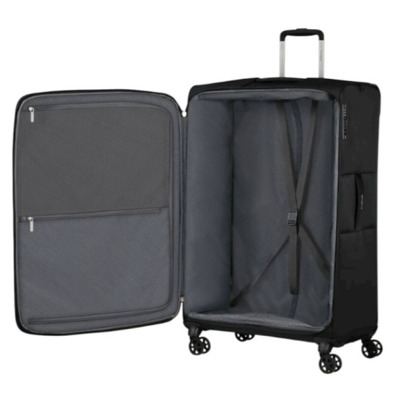 SAMSONITE Mala de Viagem Gigante 81cm 4R Exp Base Breeze Preta | Ref. 92.154782-1041