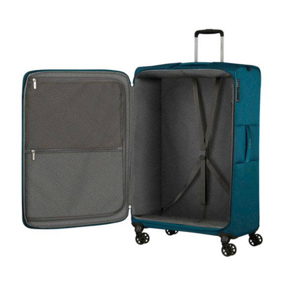 SAMSONITE Mala de Viagem Grande 78cm 4R Exp Base Breeze Petróleo | Ref. 92.154781-1686