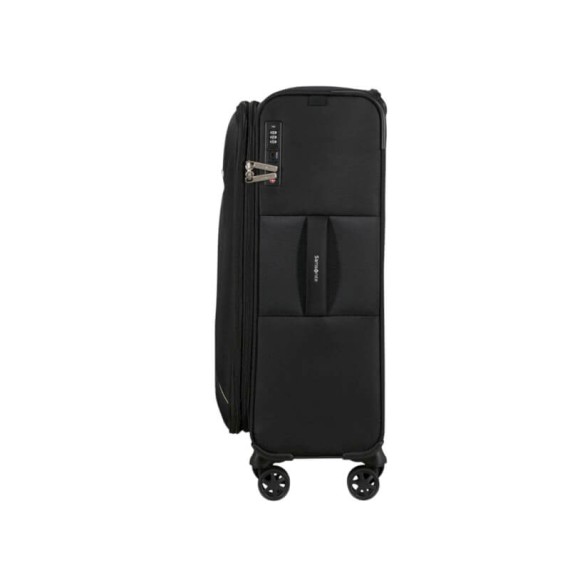 SAMSONITE Mala de Viagem Média 67cm 4R Exp Base Breeze Preta | Ref. 92.154780-1041 SAMSONITE Mala de Viagem Média 67cm 4R Exp Base Breeze Preta | Ref. 92.154780-1041