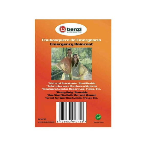 BENZI Capa / Poncho de Emergência BZ4715 Azul | Ref. 288.BZ4715AZ