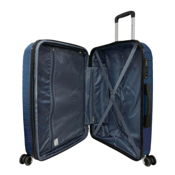 BENZI Mala Viagem / Trolley Grande 77cm 4R Exp BZ5808 Azul Escuro | Ref. 288.BZ5808AE-C