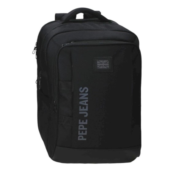 Mochila Grande p/ Portátil 15.6” 2C Adap PEPE JEANS Matlock Preta | Ref. 186.7312741