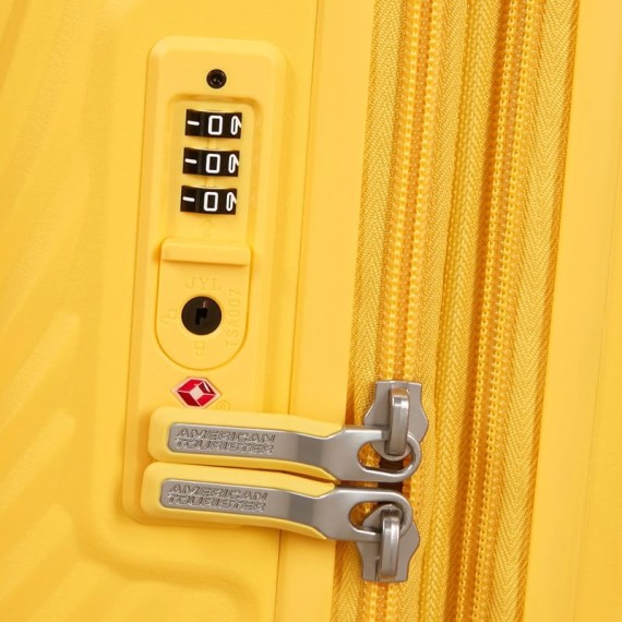 AT Mala de Cabine 55cm 4R Exp. Mickey Magic Amarelo Floral | Ref. 92.158710-A842