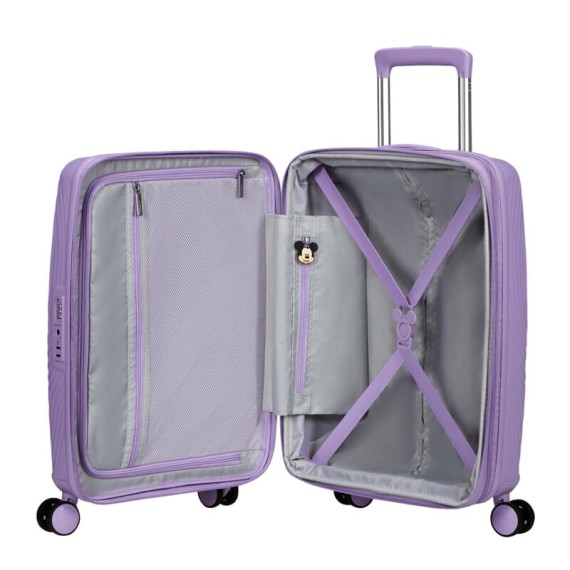 AT Mala de Cabine 55cm 4R Exp. Mickey Magic Lilás Suave | Ref. 92.158710-A844