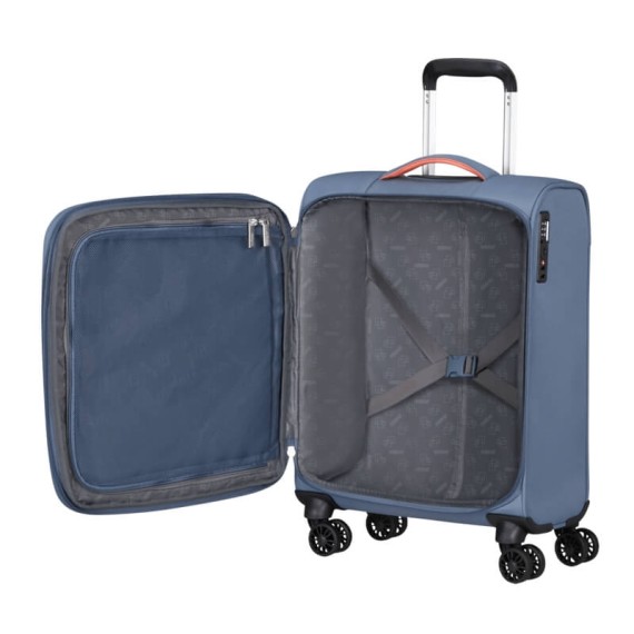 AT Mala de Cabine / Trolley 55cm 4R Exp. CloudRider Azul Pedra | Ref. 92.157365-E612 AT Mala de Cabine / Trolley 55cm 4R Exp. CloudRider Azul Pedra | Ref. 92.157365-E612