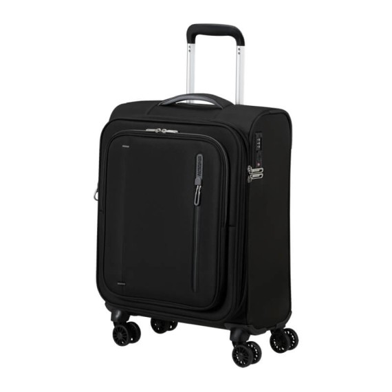 AT Mala de Cabine / Trolley 55cm 4R Exp. CloudRider Preto Jet | Ref. 92.157365-1465