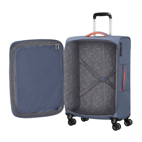 AT Mala de Viagem Média 67cm 4R Exp. CloudRider Azul Pedra | Ref. 92.157366-E612