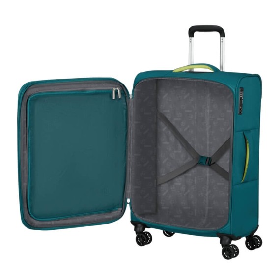 AT Mala de Viagem Média 67cm 4R Exp. CloudRider Verde Petróleo | Ref. 92.157366-D834 AT Mala de Viagem Média 67cm 4R Exp. CloudRider Verde Petróleo | Ref. 92.157366-D834