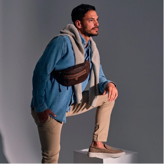 Bolsa de Cintura MATTIES Combinados Castanha | Ref. 132.4008680