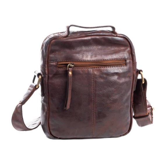 Bolsa de Tiracolo c/ Asa de Mão MATTIES Antic Leather Castanha | Ref. 132.4014480