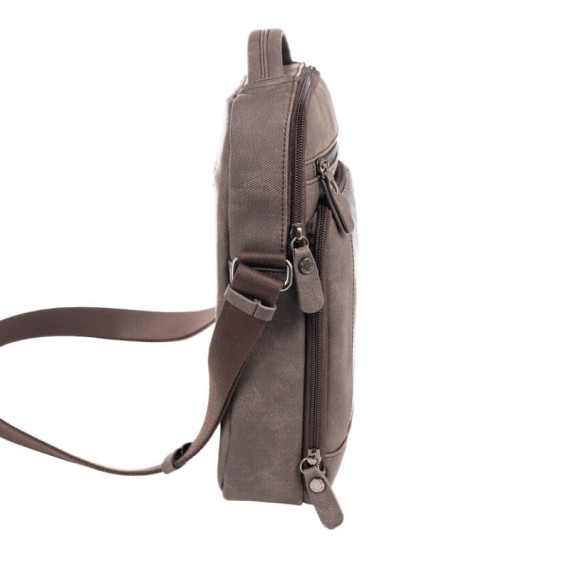 Bolsa de Tiracolo c/ Asa de Mão MATTIES Canvas Castanha | Ref. 132.4016480