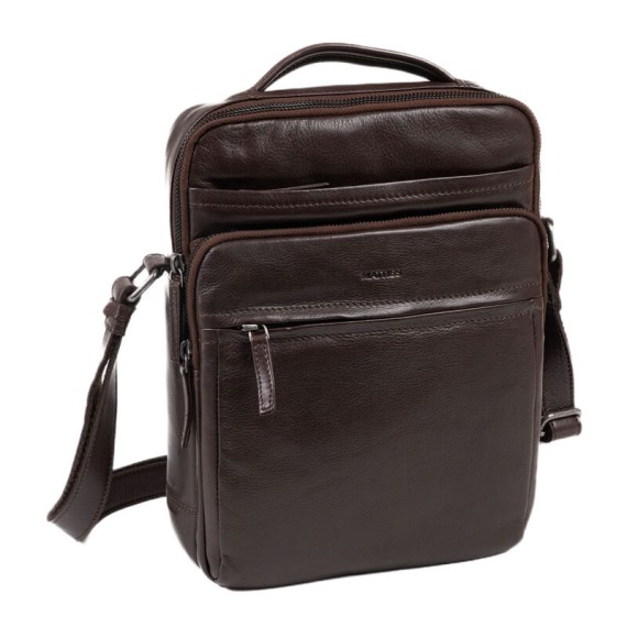 Bolsa de Tiracolo c/ Asa de Mão MATTIES Cow-Silky Castanha | Ref. 132.4025180