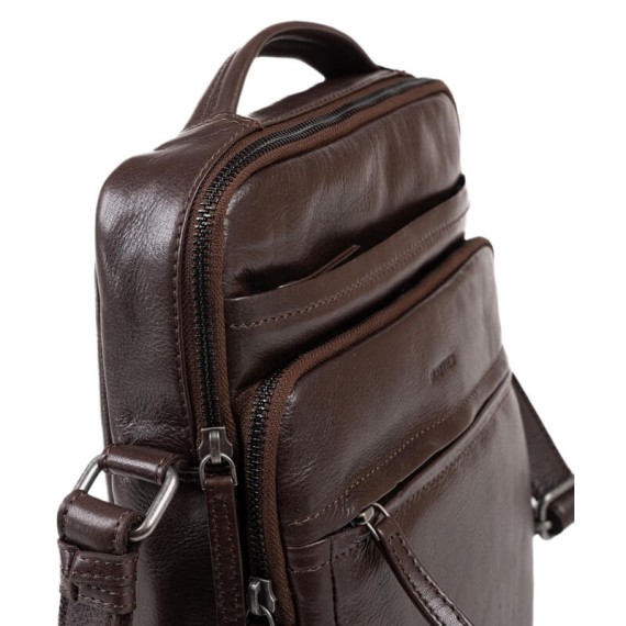 Bolsa de Tiracolo c/ Asa de Mão MATTIES Cow-Silky Castanha | Ref. 132.4025180