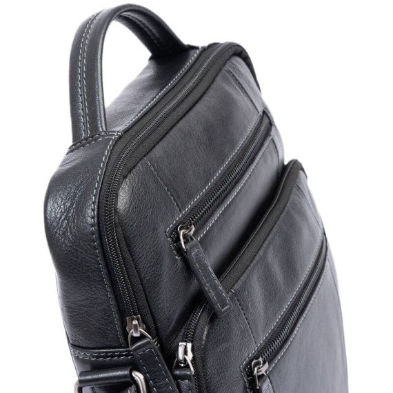 Bolsa de Tiracolo c/ Asa de Mão MATTIES Pioneer Leather Preta | Ref. 132.4034520