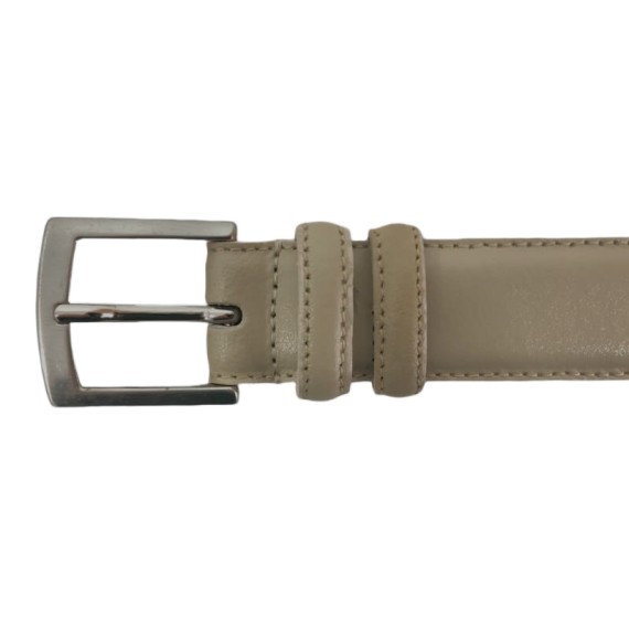 Cinto Clássico de Pele Genuína JOSEPH LOUIS 115cm Bege | Ref. 12.380BE115