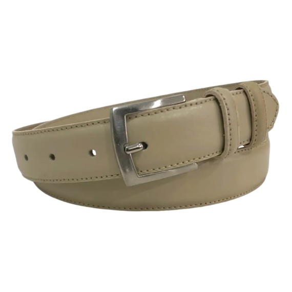 Cinto Clássico de Pele Genuína JOSEPH LOUIS 95cm Bege | Ref. 12.380BE95