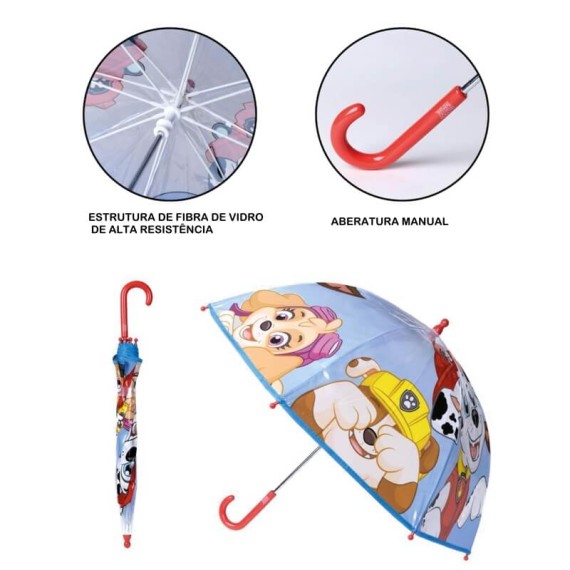 Guarda-Chuva Comprido Manual PAW PATROL 45/8 Azul | Ref. 299.2400000693