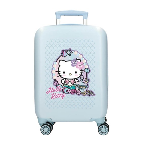 Mala de Cabine / Trolley 50cm 4R HELLO KITTY Mermaid Azul Claro | Ref. 186.4181311