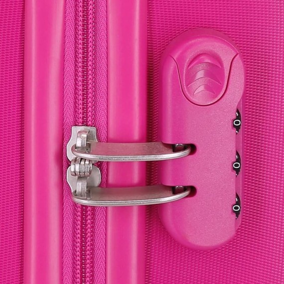 Mala de Cabine / Trolley 50cm 4R KUROMI Around the World Fúcsia | Ref. 186.4281313