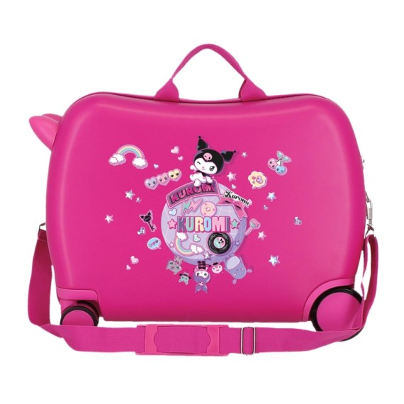 Mala Infantil ABS 50cm 4R KUROMI Around the World Fúcsia | Ref. 186.4289813