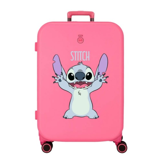 Mala de Viagem Média 70cm 4R Exp. Enso STITCH Playful Fúcsia | Ref. 186.3199245