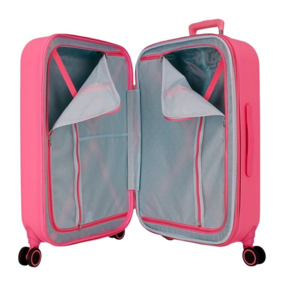 Mala de Viagem Média 70cm 4R Exp. Enso STITCH Playful Fúcsia | Ref. 186.3199245