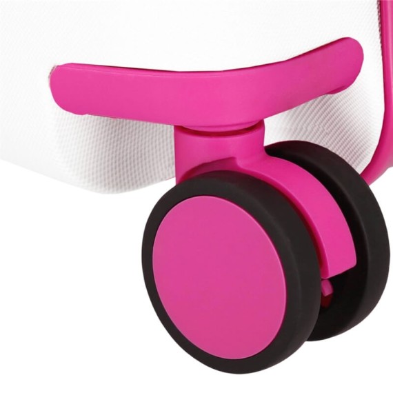 Mala Infantil 45cm 4R Easyjet KUROMI Candies Branco/Fúcsia | Ref. 186.4281016