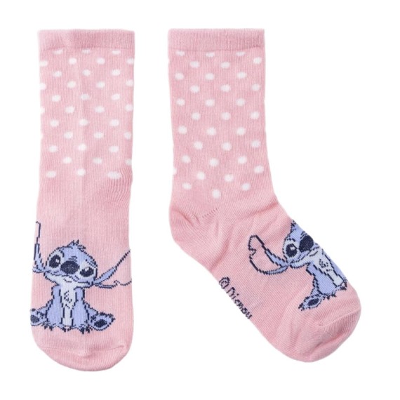 Pack 5 Pares de Meias Estampadas STITCH - Nº 27/30 Azul/Rosa | Ref. 299.2900001548S