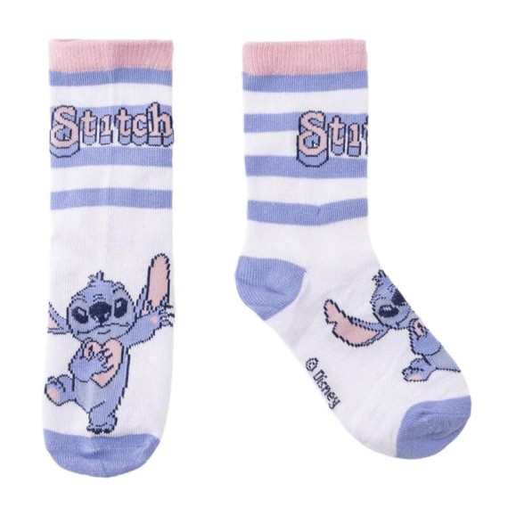 Pack 5 Pares de Meias Estampadas STITCH - Nº 31/34 Azul/Rosa | Ref. 299.2900001548M