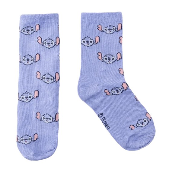 Pack 5 Pares de Meias Estampadas STITCH - Nº 31/34 Azul/Rosa | Ref. 299.2900001548M