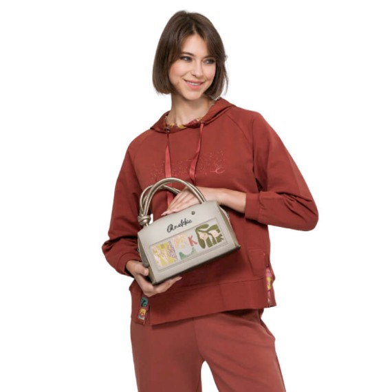 ANEKKE Bolsa de Mão Média Alças Curtas Amphora Taupe | Ref. 280.42711-413