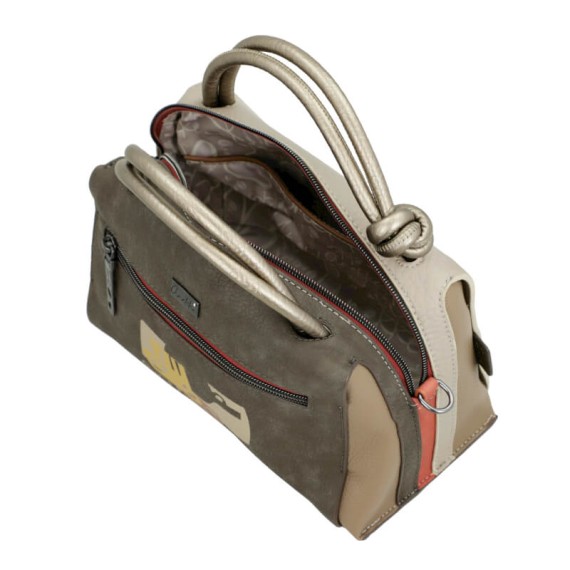 ANEKKE Bolsa de Mão Média Alças Curtas Amphora Taupe | Ref. 280.42711-413