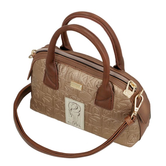 ANEKKE Bolsa de Mão Pequena Alças Curtas Amphora Castanha | Ref. 280.42711-410