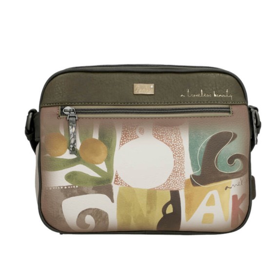 ANEKKE Bolsa de Tiracolo 2C Média Muse Castanha | Ref. 280.42703-516