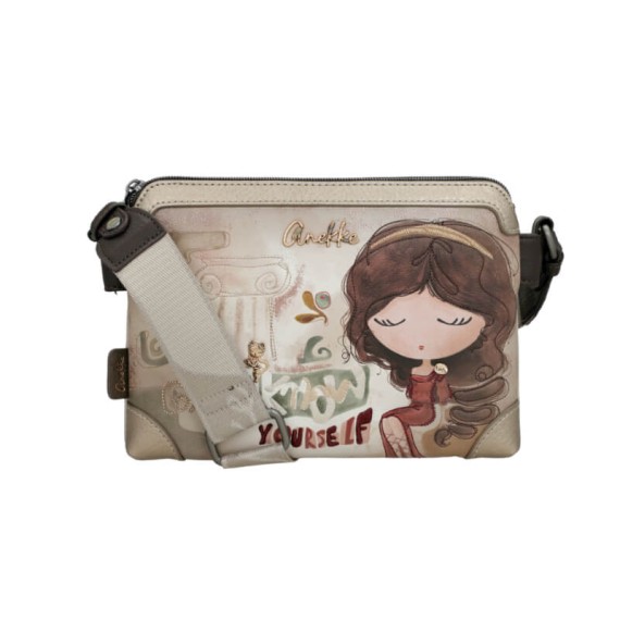 ANEKKE Bolsa de Tiracolo 2C Muse Castanha | Ref. 280.42703-160