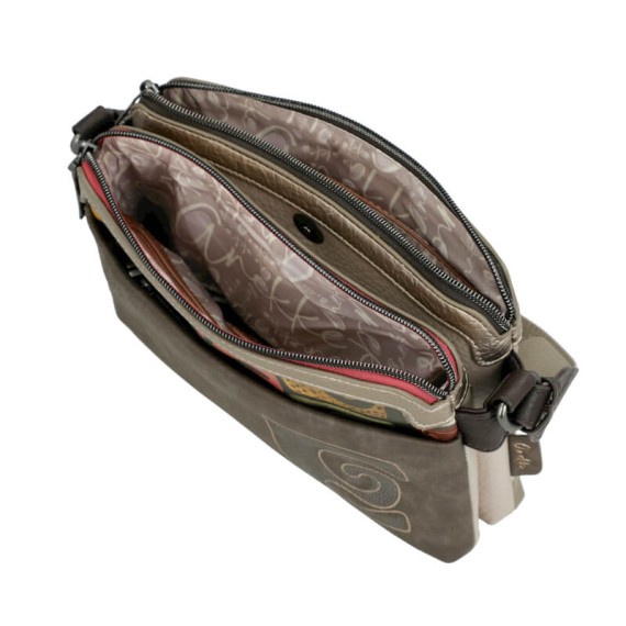 ANEKKE Bolsa de Tiracolo 2C Muse Castanha | Ref. 280.42703-160