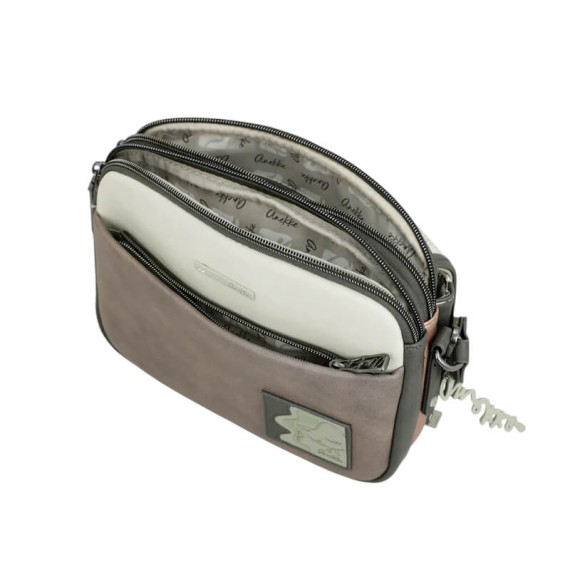 ANEKKE Bolsa de Tiracolo c/ Aba Symmetra Bege | Ref. 280.42623-349