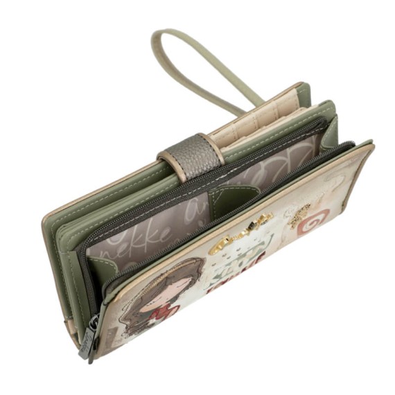 ANEKKE Carteira de Senhora Grande RFID Muse Verde Azeitona | Ref. 280.42709-901